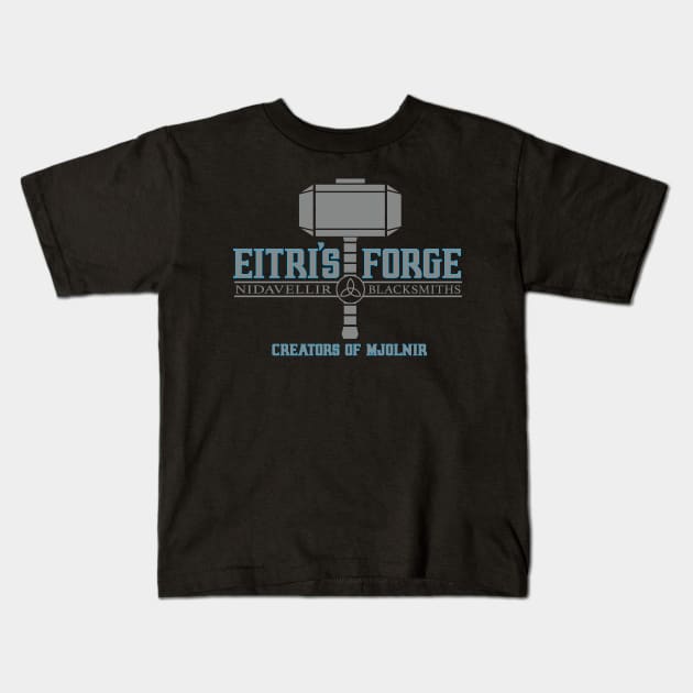 EITRI'S FORGE GREY Kids T-Shirt by POP SHOCK